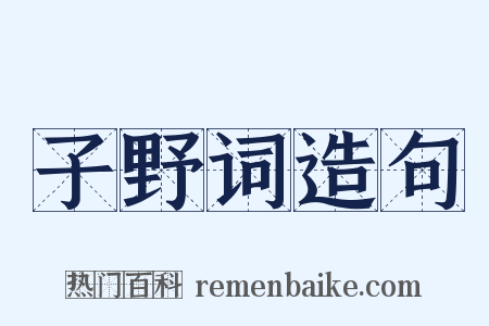 子野词造句是什么意思的图片